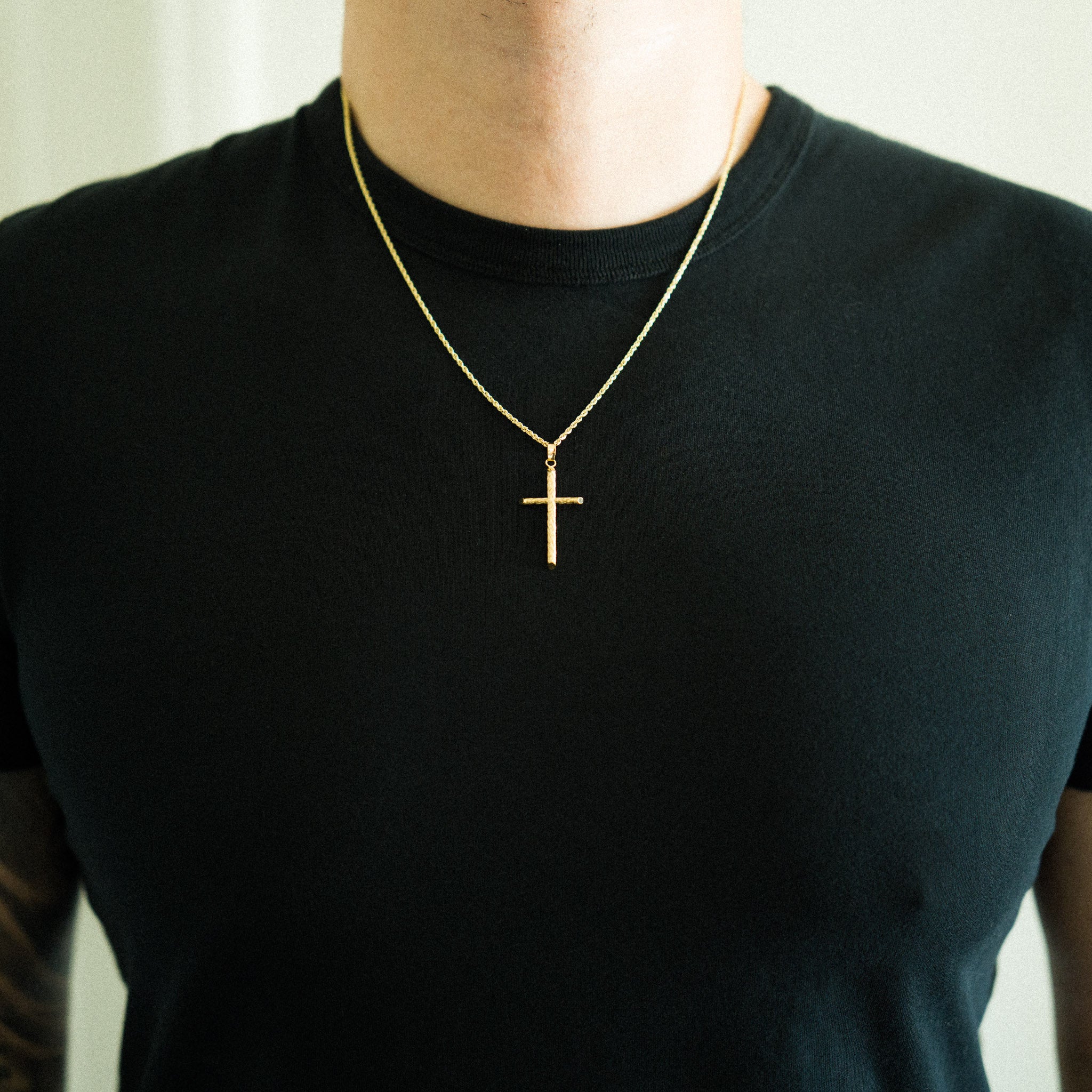 14k Polished & Textured Fancy Cross Pendant - Model K9949 - Charlie & Co. Jewelry