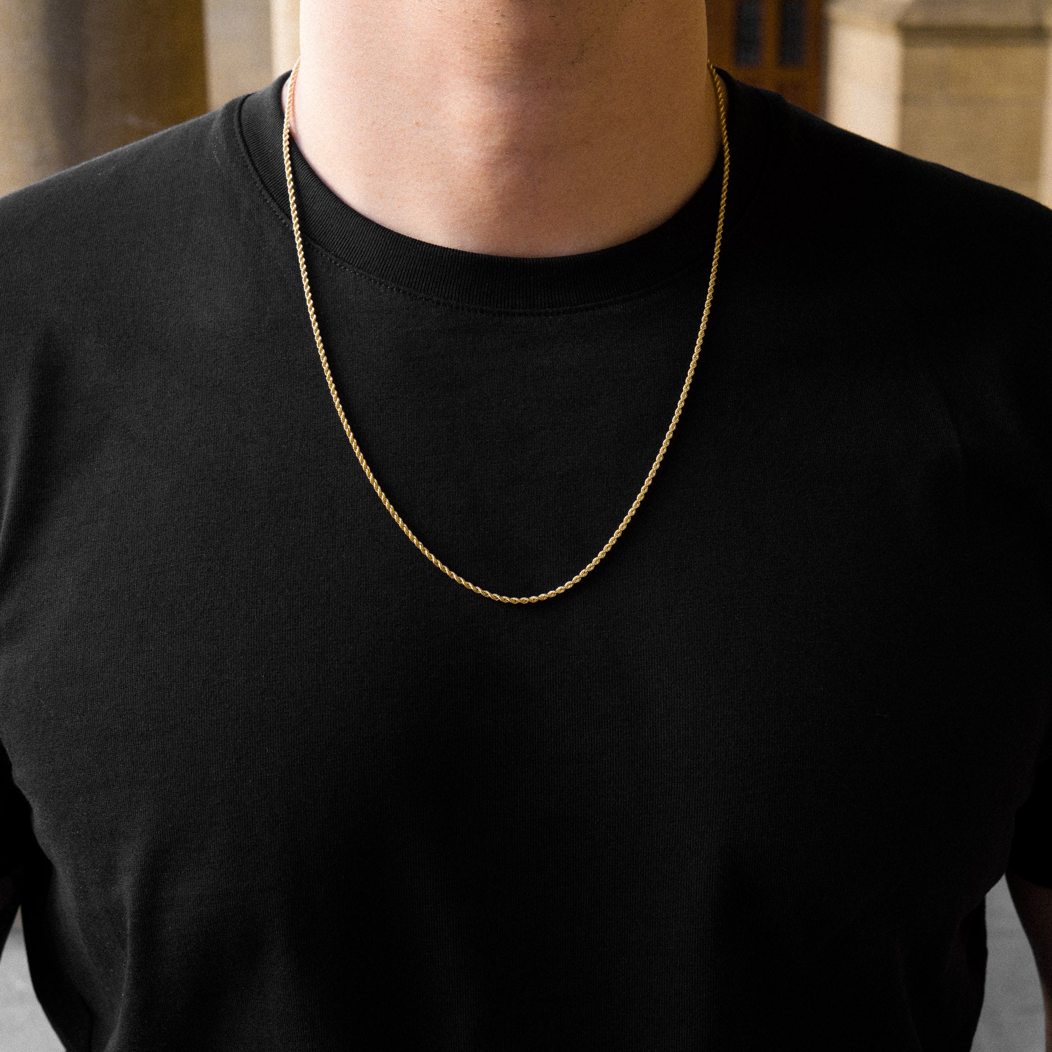 1.8mm 14K Gold Hollow Rope Chain - Model 0437 - Charlie & Co. Jewelry