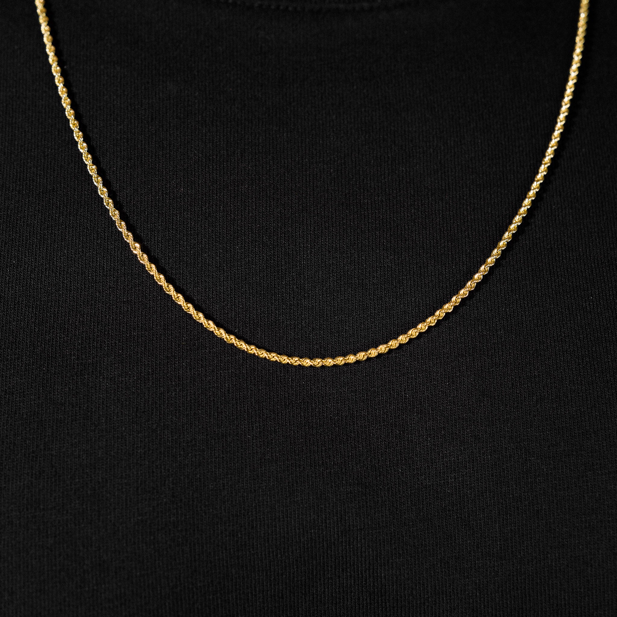 1.8mm 14K Gold Hollow Rope Chain - Model 0437 - Charlie & Co. Jewelry