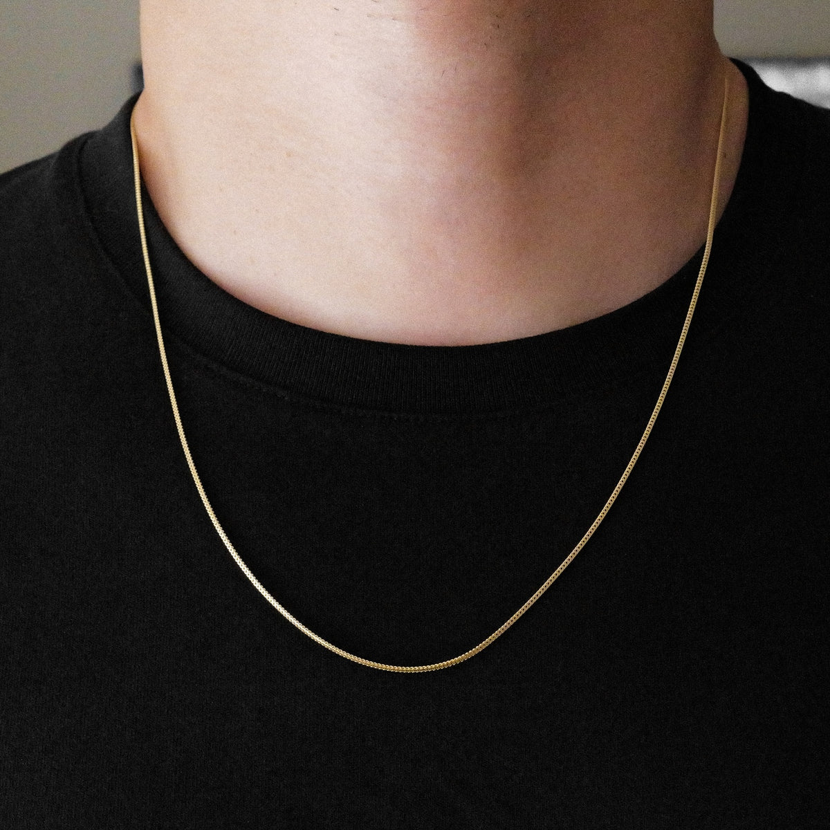 14k Gold 1.2mm Solid Flat Franco Chain - Model CH-0624