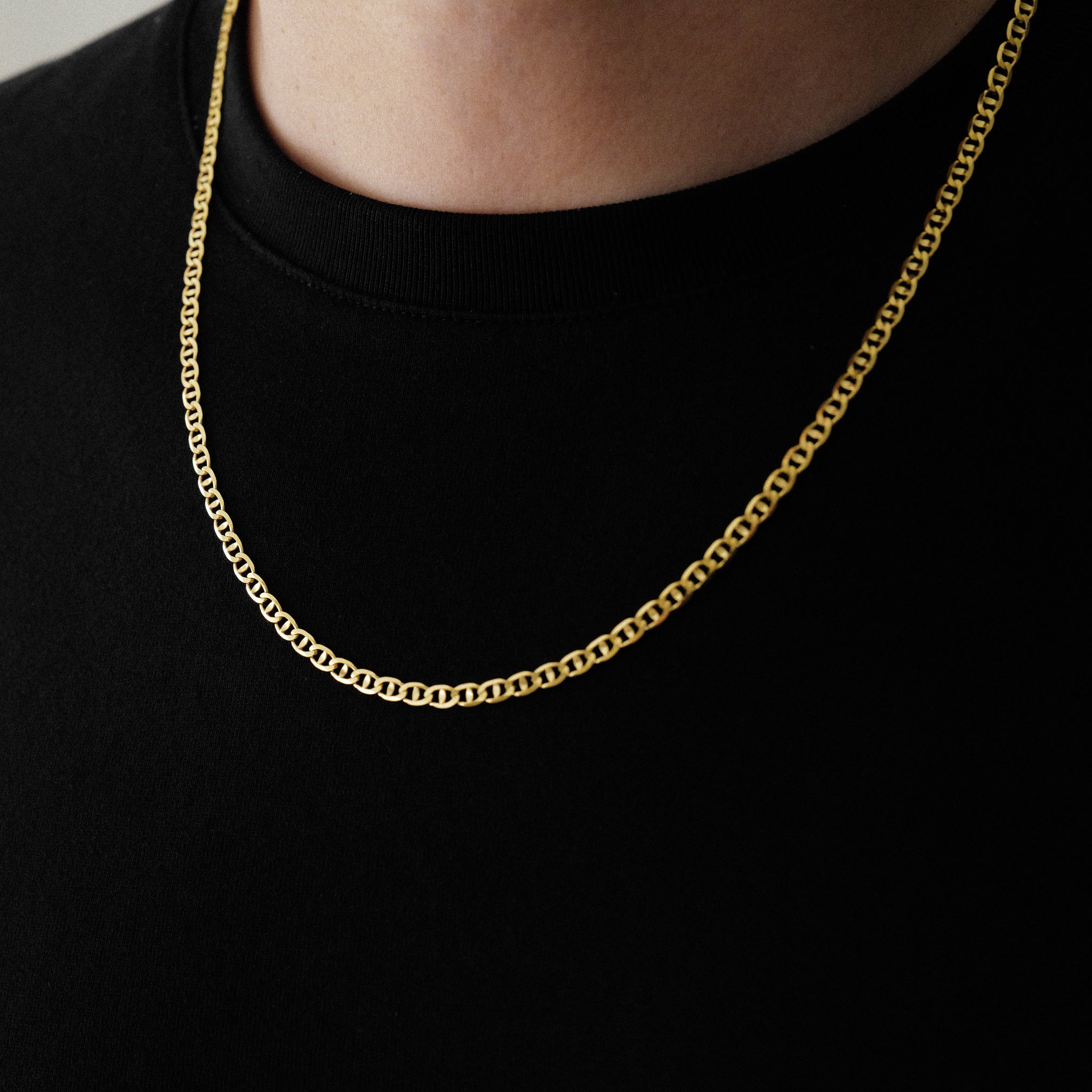 14k Gold 3.5mm Light Mariner Chain - Model CH-0635