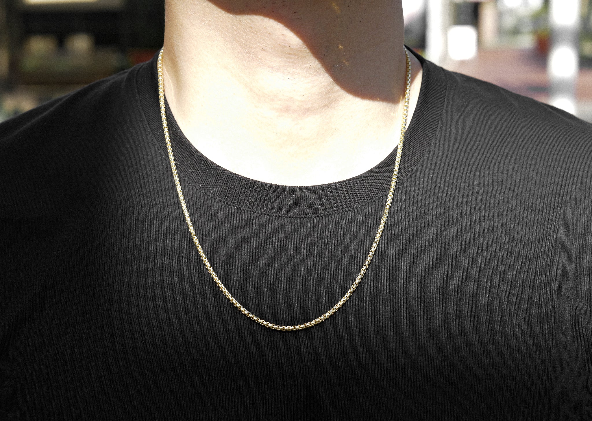 14k Gold 2.7mm Lightweight Round Box Chain - Model CH-0622