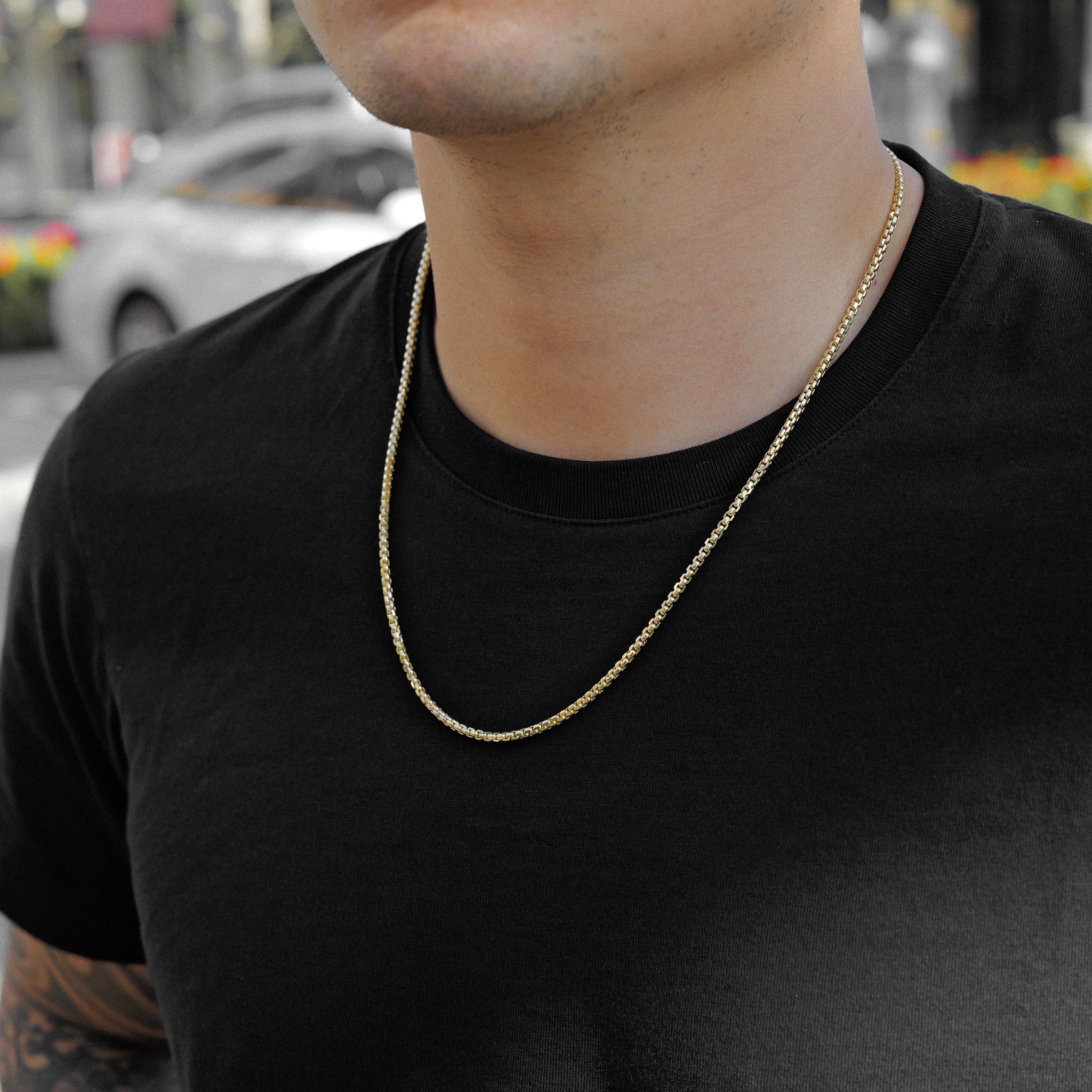 14k Gold 2.7mm Lightweight Round Box Chain - Model CH-0622