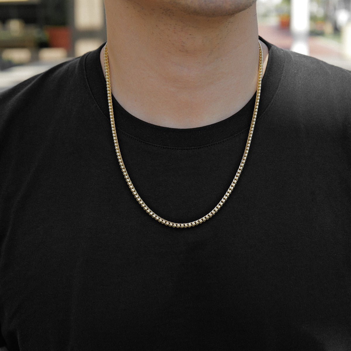 14K Gold 3.3mm Solid Italian Franco Chain - Model 0405 - Charlie & Co. Jewelry