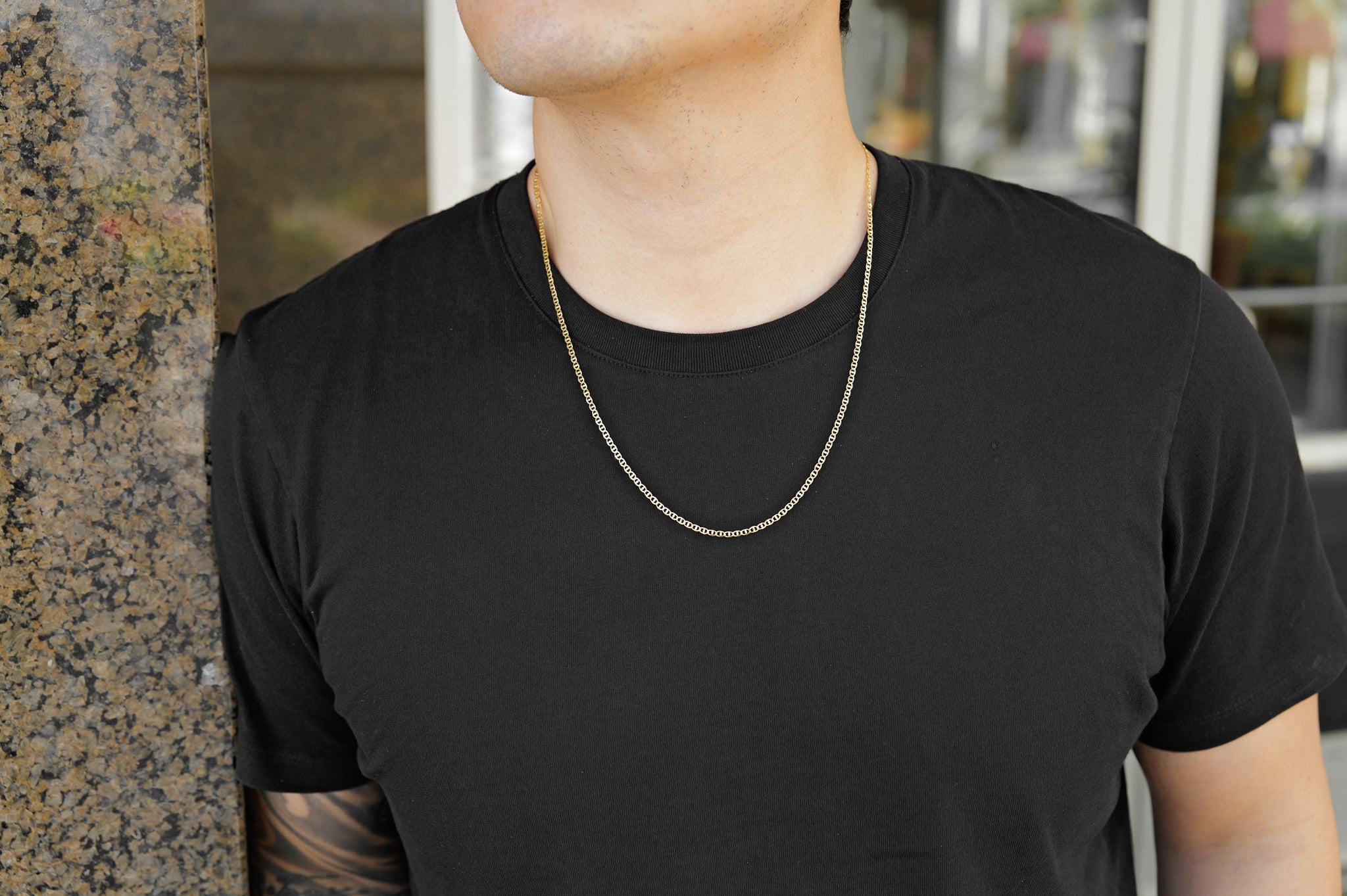 14k Gold 2.6mm Light Mariner Chain - Model CH-0637