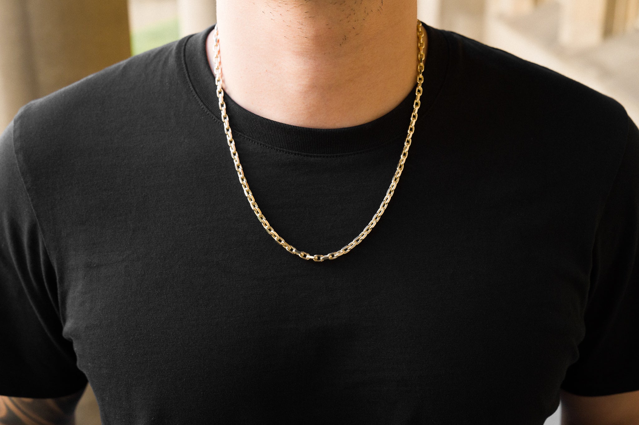 14k Gold 4.1mm Semi-Solid Cable Chain Model CH-0653