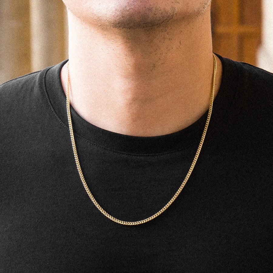 14k Gold 2.8mm Hollow Miami Cuban Chain Model CH-0617
