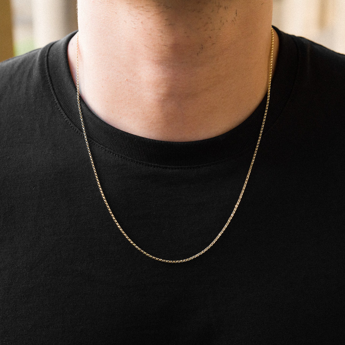 14K Gold 1.6mm Round Rolo Cable Chain - Model 0226