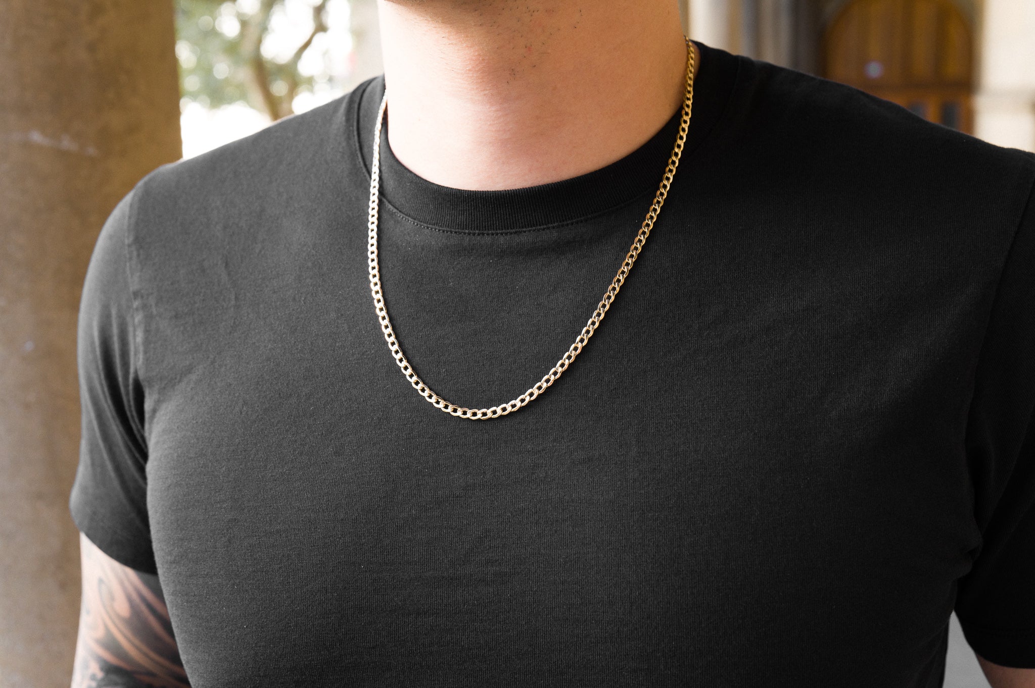 14k Gold 4.1mm Square Curb Chain - Model CH-0511