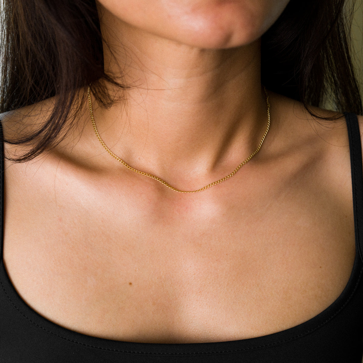 14k Gold 2mm Lightweight Curb Chain - Model CH-0428