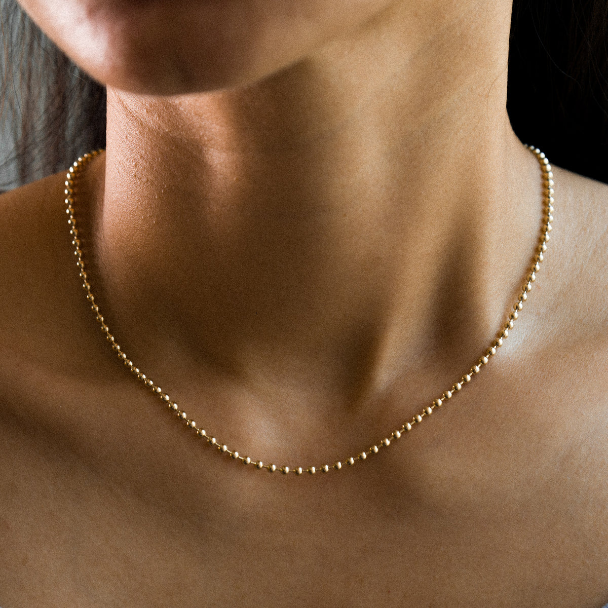 14k Gold 2.5mm Plain Ball Chain - Model CH-0619