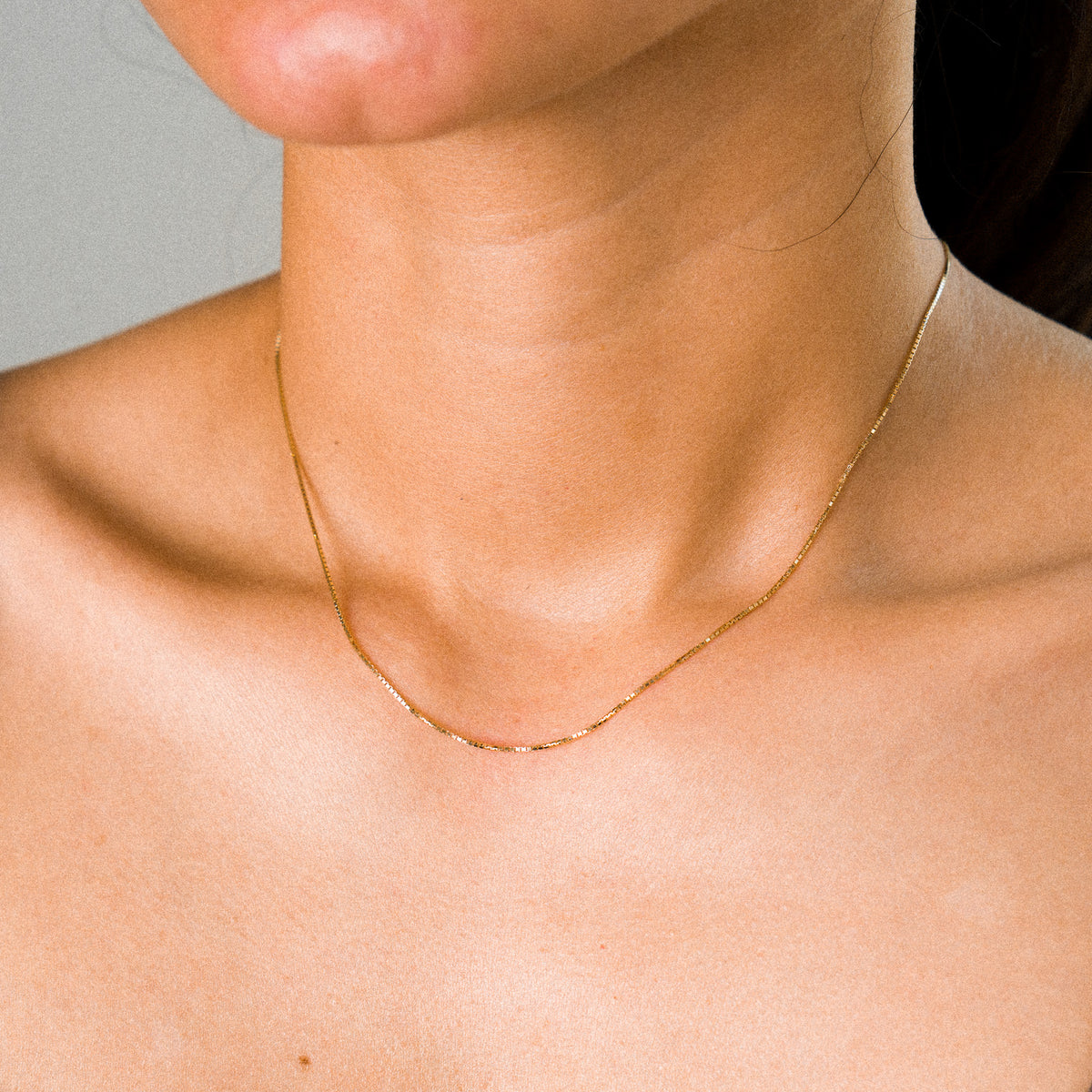 14k Gold 0.8mm Adjustable Box Chain 20 Inch - Model CH-0173