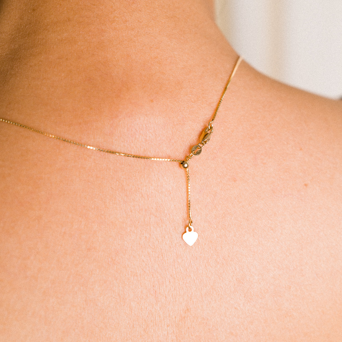 14k Gold 0.8mm Adjustable Box Chain 20 Inch - Model CH-0173