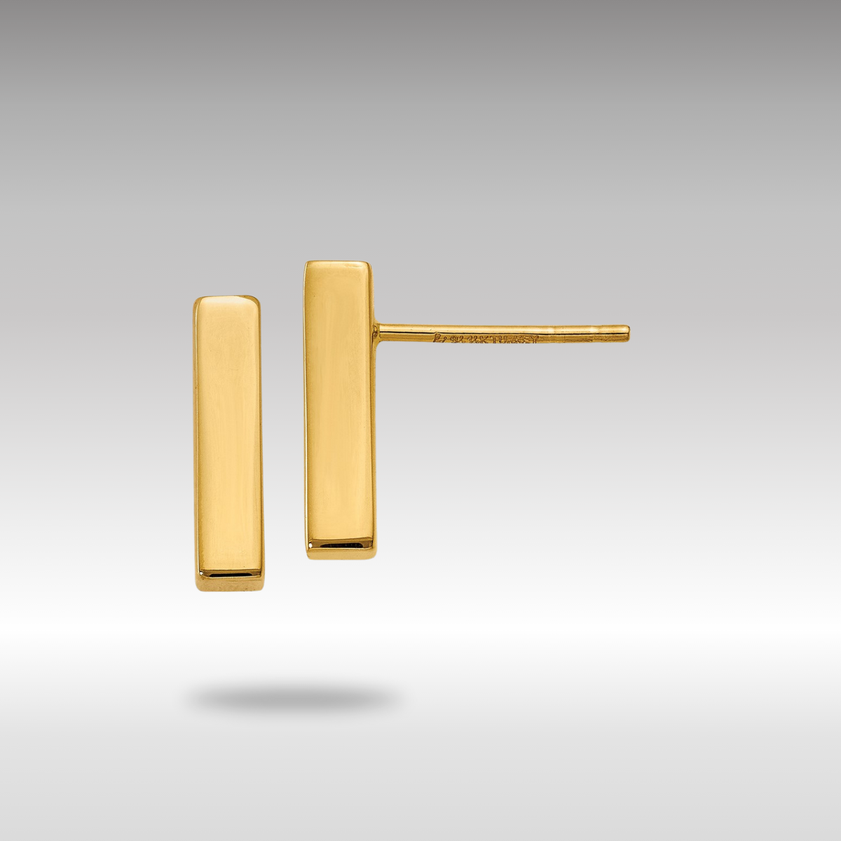Charlie & Co. Jewelry | 14K Gold Leslie's 14K Polished Post Bar ...