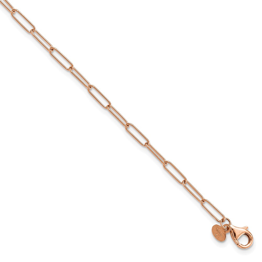 Gold Leslie's 14K Rose Gold Polished Fancy Link Bracelet or Anklet Model-LF1608-7 - Charlie & Co. Jewelry