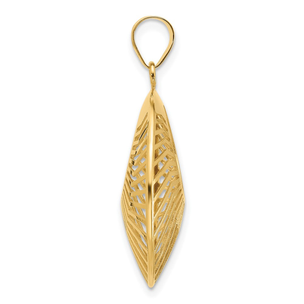 14K Gold Polished Leslie's Hollow Fancy Pendant - Charlie & Co. Jewelry