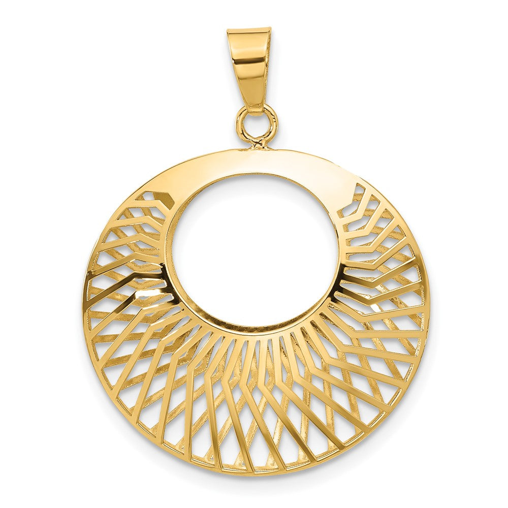 14K Gold Polished Leslie's Hollow Fancy Pendant - Charlie & Co. Jewelry