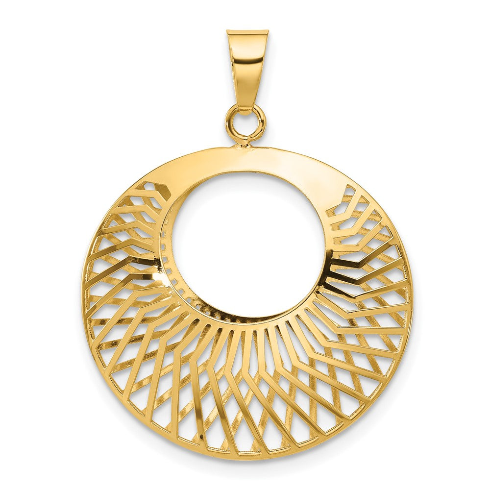 14K Gold Polished Leslie's Hollow Fancy Pendant - Charlie & Co. Jewelry