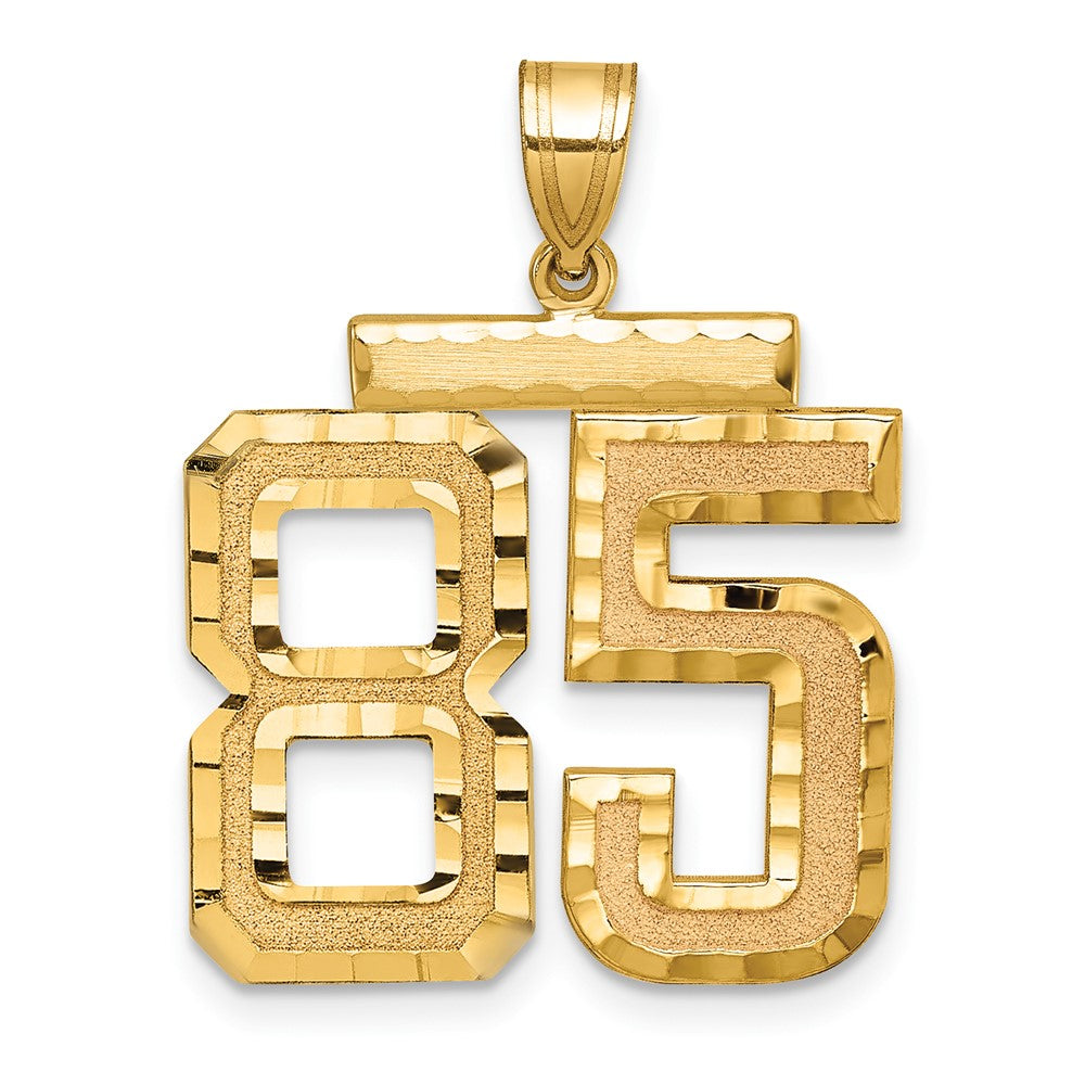 Charlie & Co Jewelry | 14k Large Brushed Diamond-cut Number 85 Charm - Model LN85