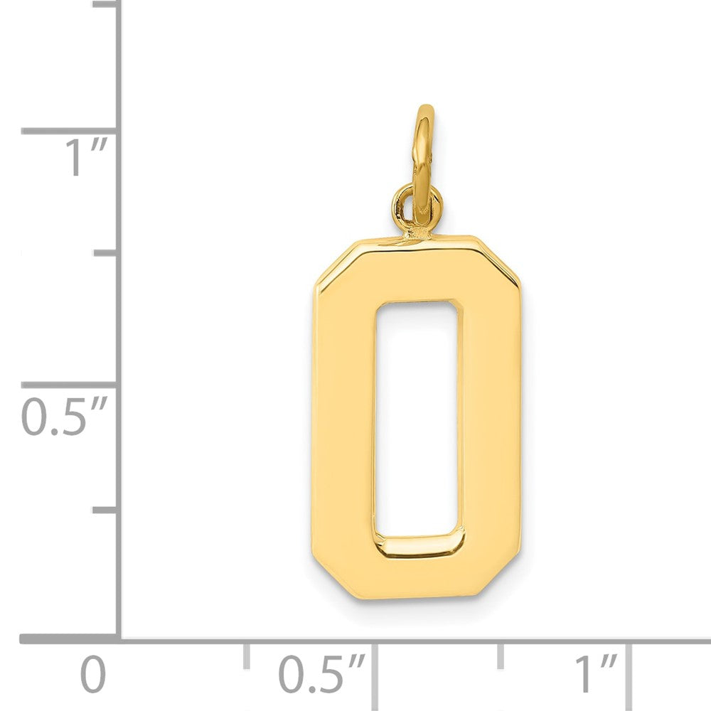 Charlie & Co Jewelry | 14k Large Polished Number 0 Charm - Model LP00