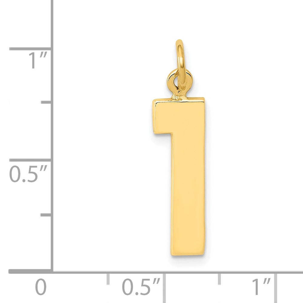 Charlie & Co Jewelry | 14k  Large Polished Number 1 Charm - Model LP01