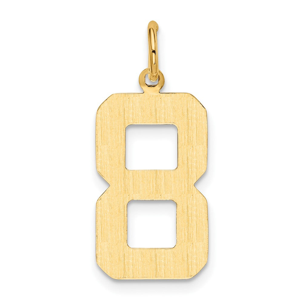 Charlie & Co Jewelry | 14k  Large Polished Number 8 Charm - Model LP08
