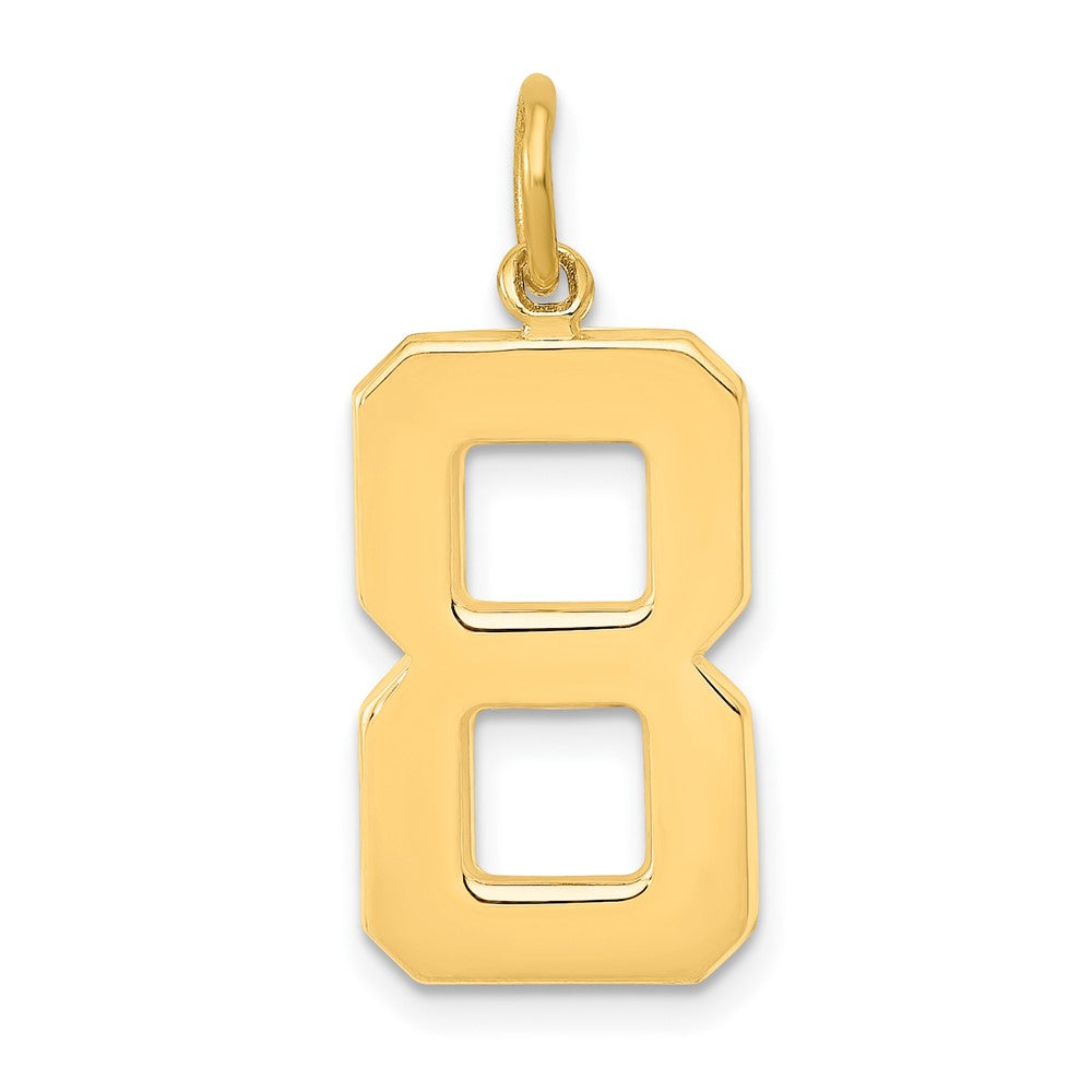 Charlie & Co Jewelry | 14k  Large Polished Number 8 Charm - Model LP08