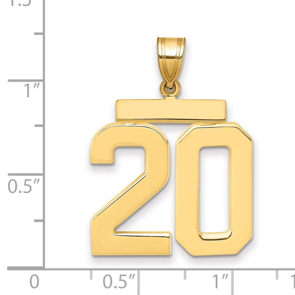 Charlie & Co Jewelry | 14k Large Polished Number 20 Charm - Model LP20