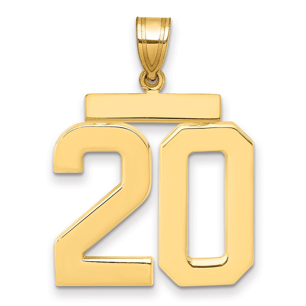 Charlie & Co Jewelry | 14k Large Polished Number 20 Charm - Model LP20