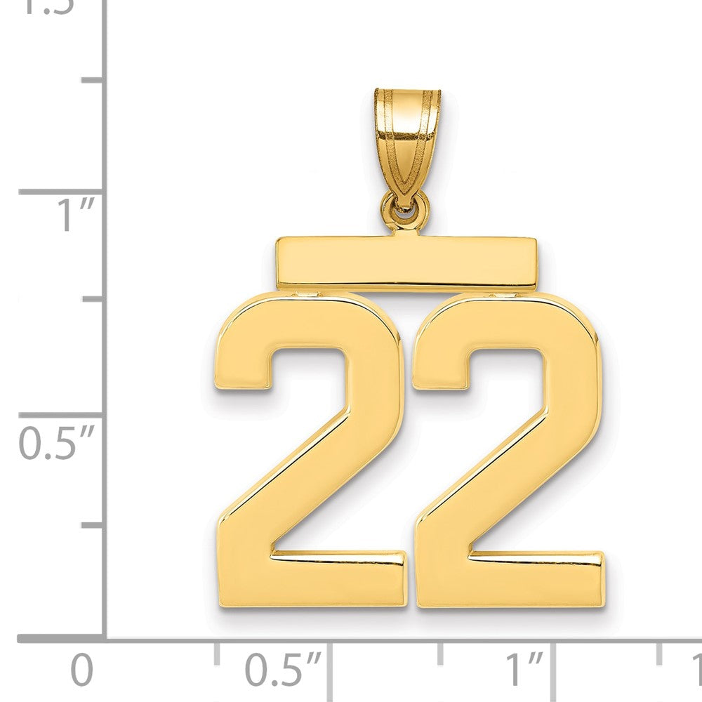 Charlie & Co Jewelry | 14k Large Polished Number 22 Charm - Model LP22