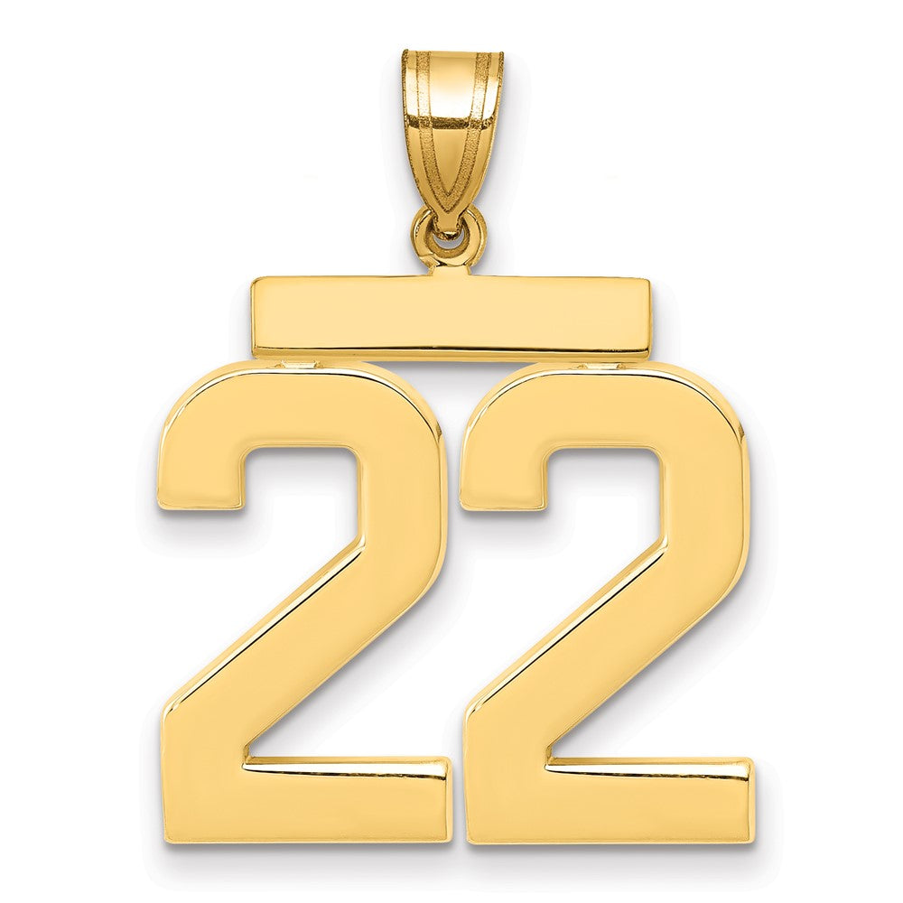 Charlie & Co Jewelry | 14k Large Polished Number 22 Charm - Model LP22