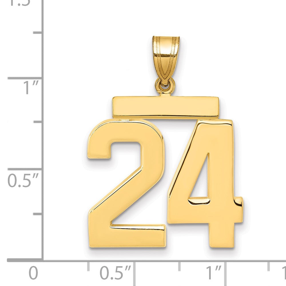 Charlie & Co Jewelry | 14k Large Polished Number 24 Charm - Model LP24