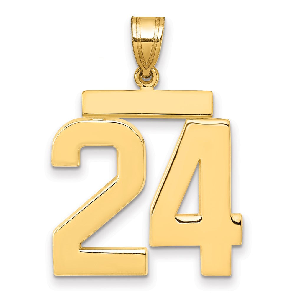 Charlie & Co Jewelry | 14k Large Polished Number 24 Charm - Model LP24