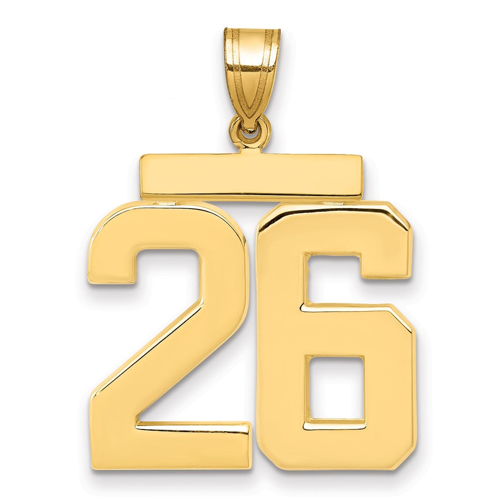 Charlie & Co Jewelry | 14k Large Polished Number 26 Charm - Model LP26