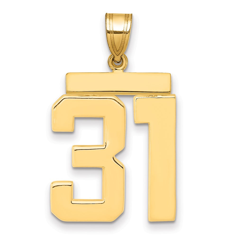 Charlie & Co Jewelry | 14k Large Polished Number 31 Charm - Model LP31