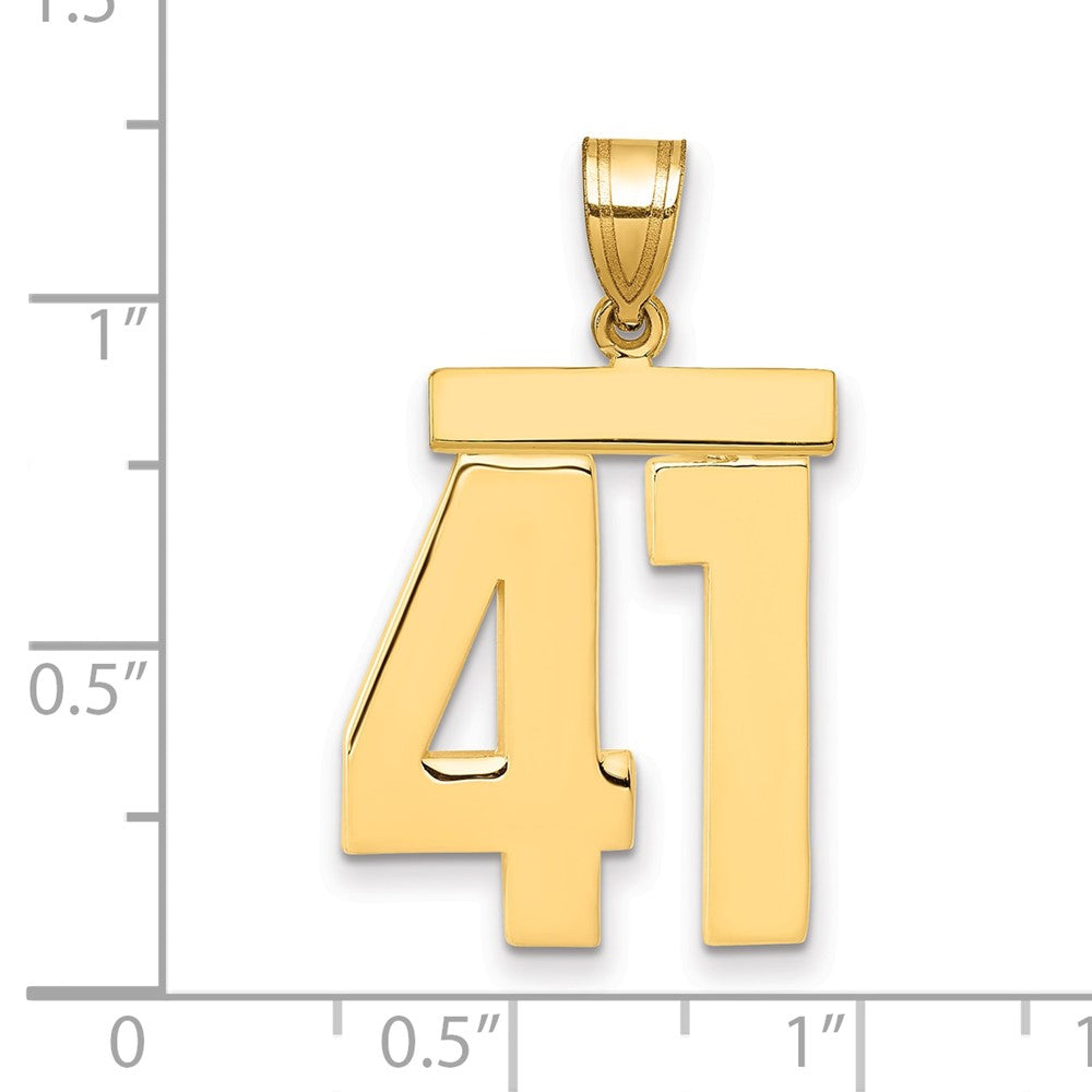 Charlie & Co Jewelry | 14k Large Polished Number 41 Charm - Model LP41