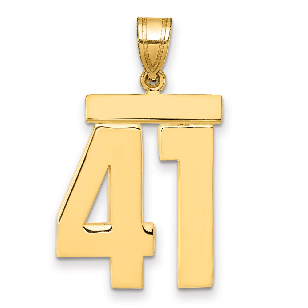 Charlie & Co Jewelry | 14k Large Polished Number 41 Charm - Model LP41
