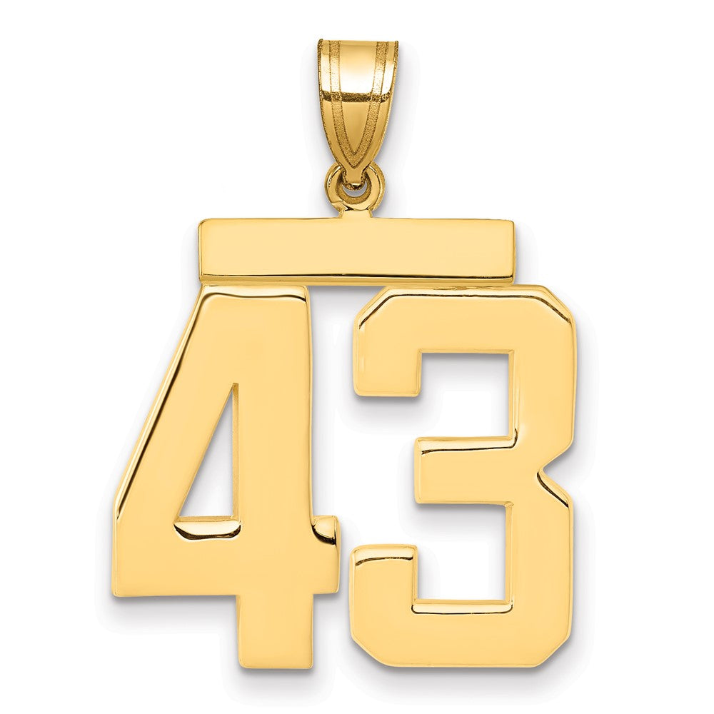 Charlie & Co Jewelry | 14k Large Polished Number 43 Charm - Model LP43