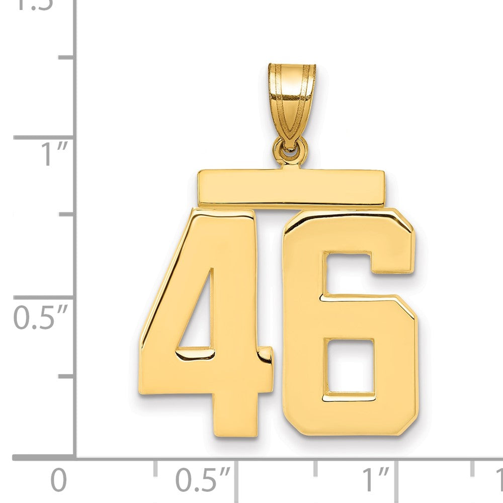 Charlie & Co Jewelry | 14k Large Polished Number 46 Charm - Model LP46
