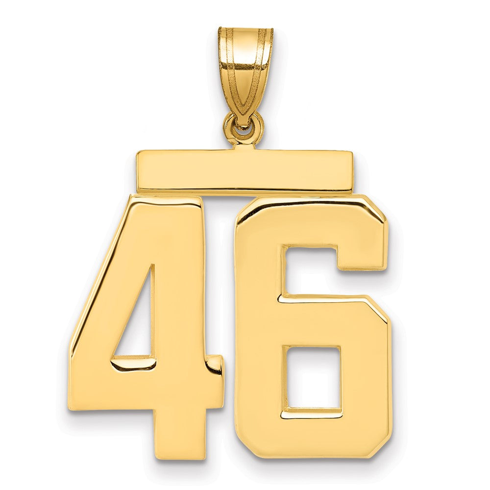 Charlie & Co Jewelry | 14k Large Polished Number 46 Charm - Model LP46