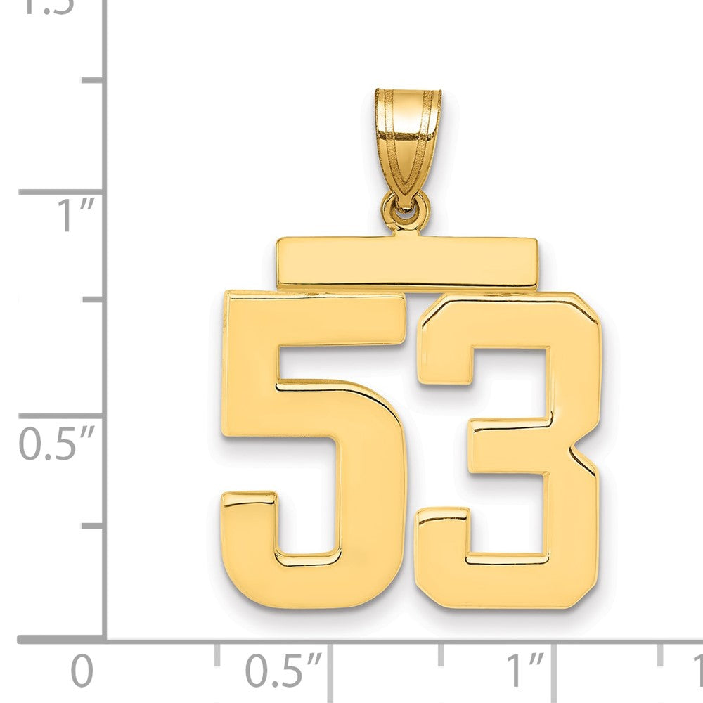 Charlie & Co Jewelry | 14k Large Polished Number 53 Charm - Model LP53