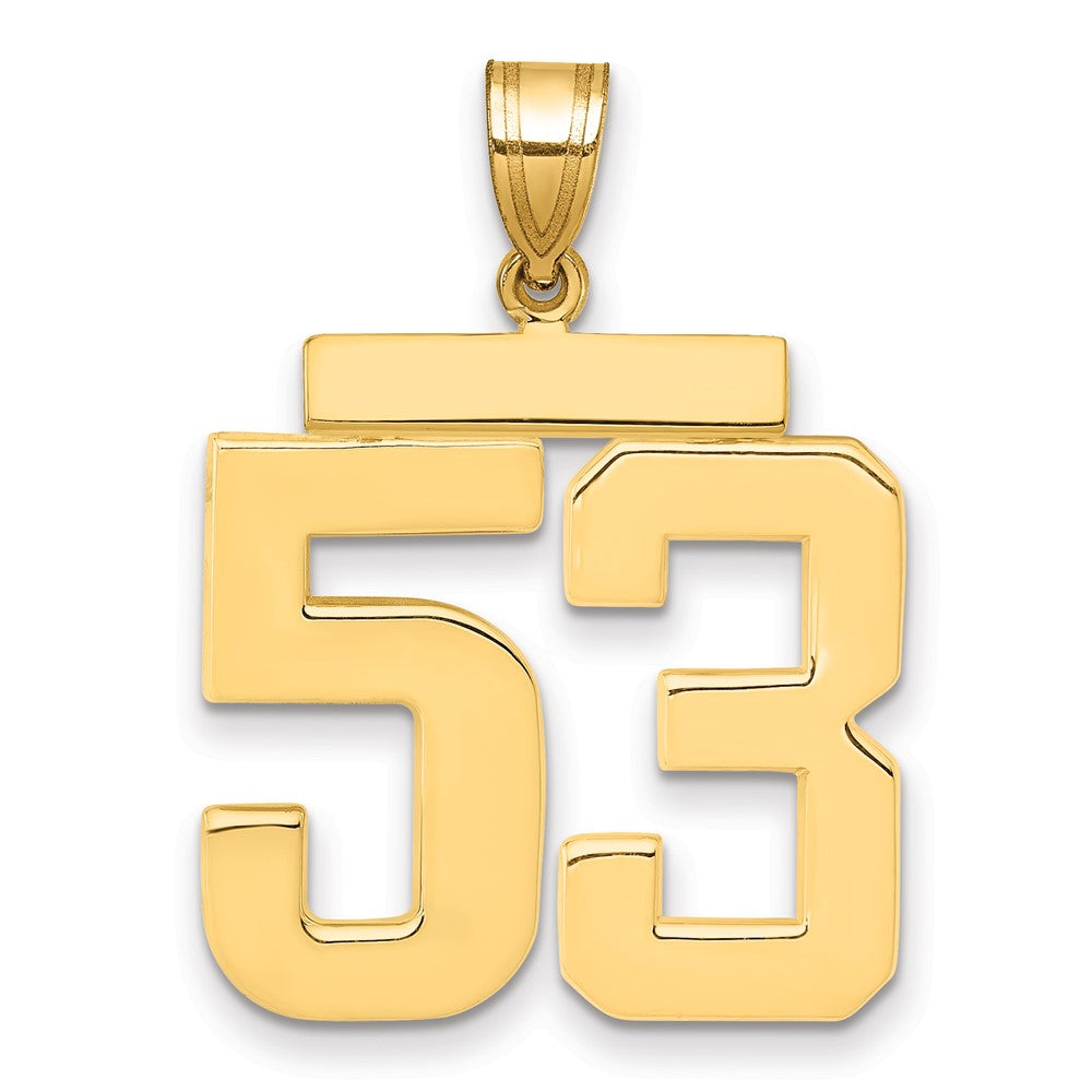 Charlie & Co Jewelry | 14k Large Polished Number 53 Charm - Model LP53