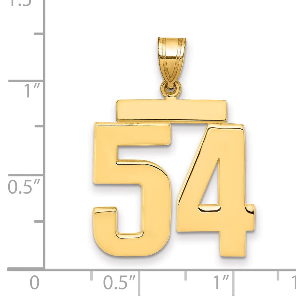 Charlie & Co Jewelry | 14k Large Polished Number 54 Charm - Model LP54