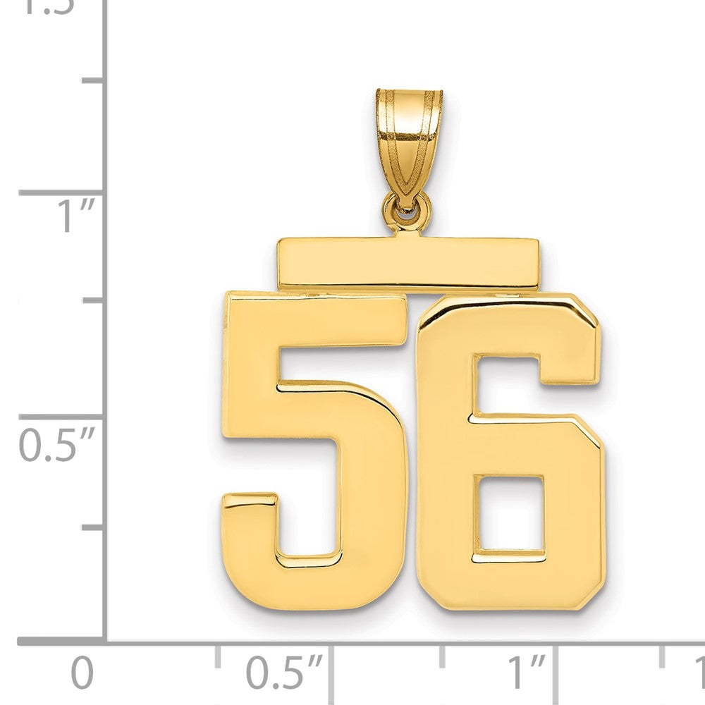Charlie & Co Jewelry | 14k Large Polished Number 56 Charm - Model LP56