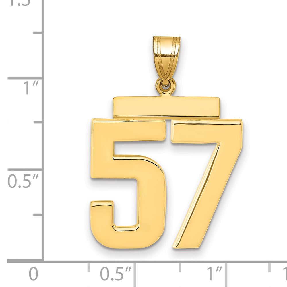 Charlie & Co Jewelry | 14k Large Polished Number 57 Charm - Model LP57