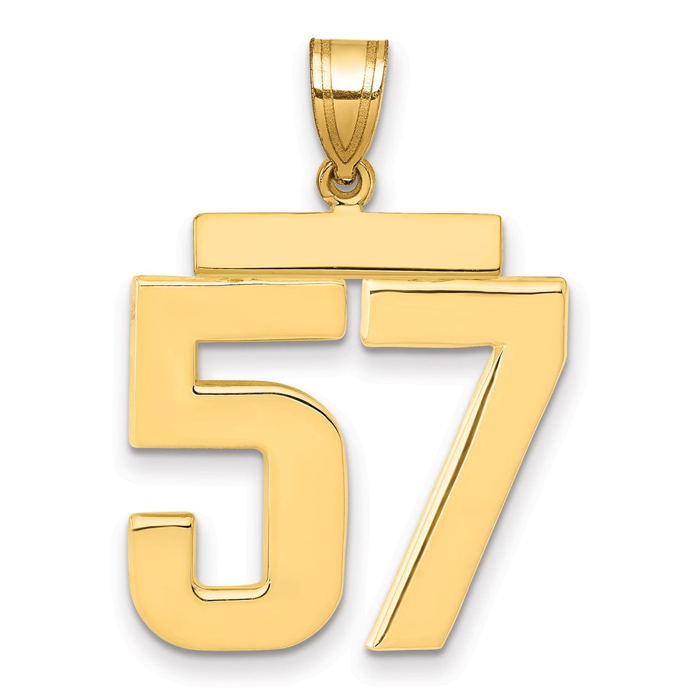 Charlie & Co Jewelry | 14k Large Polished Number 57 Charm - Model LP57