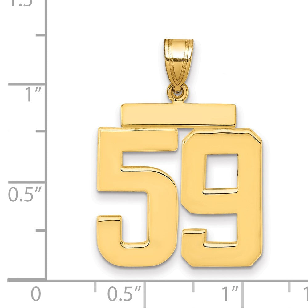 Charlie & Co Jewelry | 14k Large Polished Number 59 Charm - Model LP59