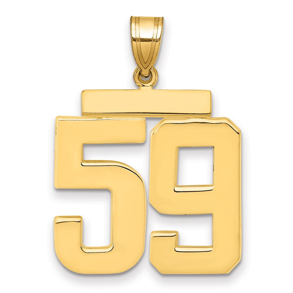 Charlie & Co Jewelry | 14k Large Polished Number 59 Charm - Model LP59