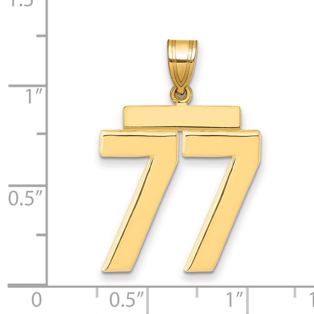Charlie & Co Jewelry | 14k Large Polished Number 77 Charm - Model LP77