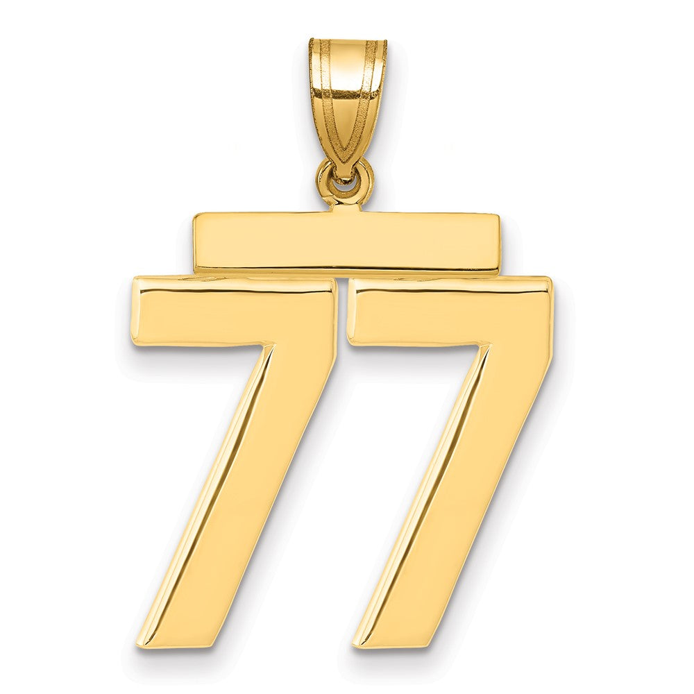 Charlie & Co Jewelry | 14k Large Polished Number 77 Charm - Model LP77